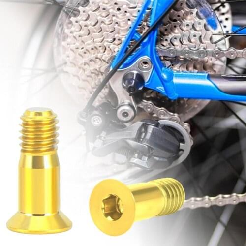 1 Pair Guide Wheel Screw Smooth Face Fixed Titanium Alloy Sprocket Tension Wheel Bicycle Rear Derailleur Screw for Road Bike