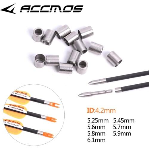 12pcs Archery Stainless Steel Explosion-proof Arrow Shaft Protecter Ring For The ID 6.2mm or ID4.2mm Bow Accessories