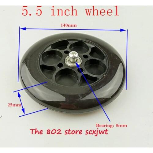 Lightning shipment 2 pcs 5 1/2 wheel 5.5 inch wheel 140 mm wheels 5.5' for Electric scooter baby car trolley cart,caster wheels