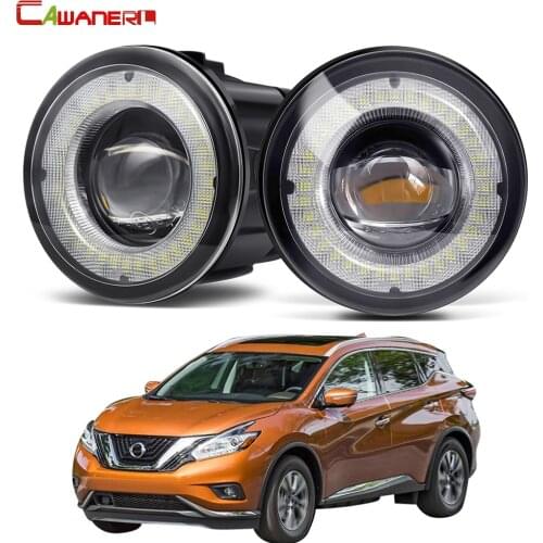 2 X Car Front Bumper LED Fog Light Assembly Angel Eye DRL Daytime Running Light 30W 8000LM 12V For Nissan Murano Z51 2007-2014