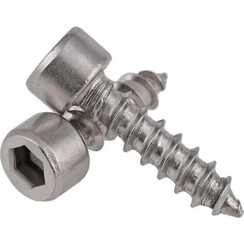 20pcs M3 M2.5 304 stainless steel Hexagon socket tapping screw Stigma screws Model self-tapping Audio bolt 6mm-25mm Length