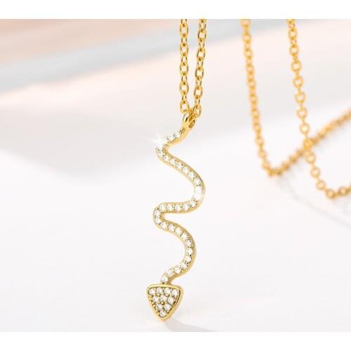 2020 Charm Zircon Crystal Snake Pendant Necklaces For Women Shiny Choker Necklace Gold Collares Goth Jewelry Christmas Gifts