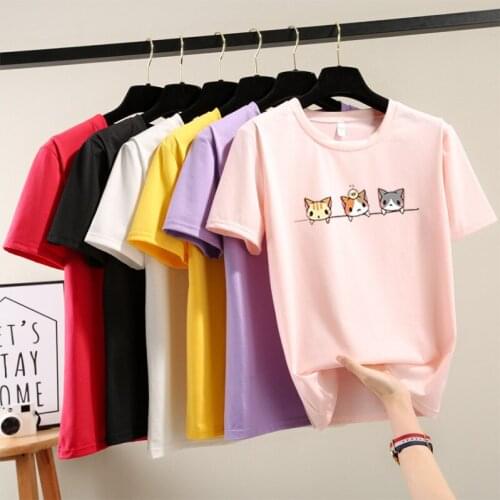 2021 Chic summer short-sleeved t-shirt female Korean style fashion trendy student loose half-sleeved bottoming crop top