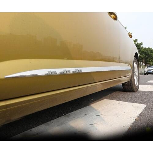 4pcs for POLO PLUS 2019 Body trim Bright side door Collision avoidance Wiper strip decorate