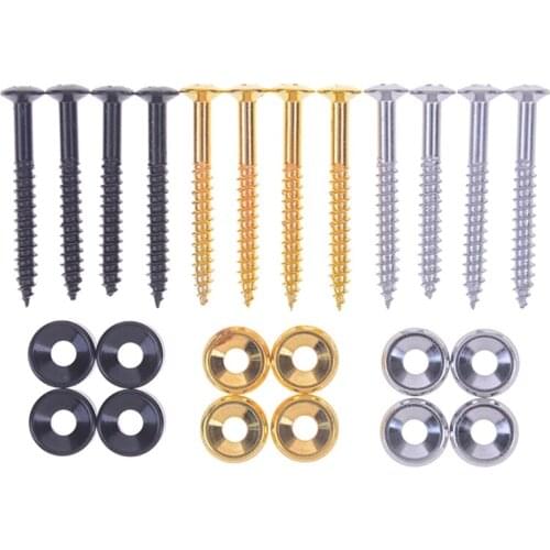 4Pcs Multi-color Electric Guitar Bass Replacement Parts Guitar Body Neck Fixed Mounting Screws Ferrules Bushings Bolts