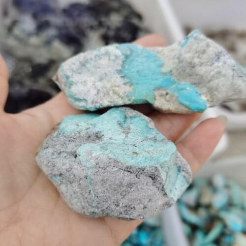 50-200g High-quality Natural Turquoise Raw Stones Ore Quartz Crystal Rough Rock stones Mineral Specimen Healing DIY Gift