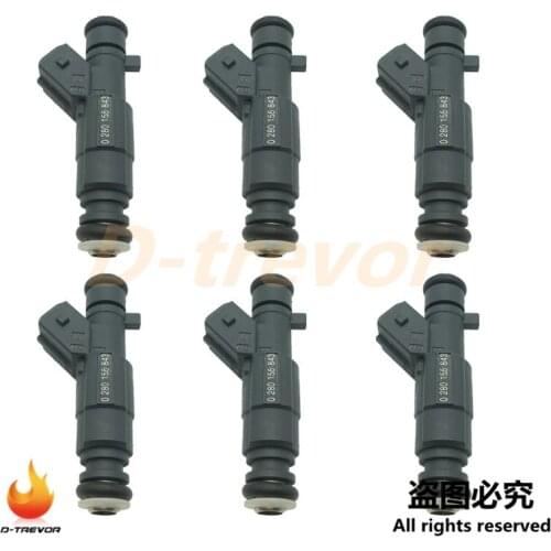 6PCS OEM 0280155843 fuel injectors nozzle for RENAULT CLIO II 1999-2003 MEGANE 1998-1999 1.6 8V