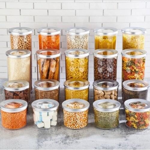 700/1300/1800ML Food Storage Container Plastic Kitchen Refrigerator Noodle Box Multigrain Storage Tank Transparent Sealed Cans