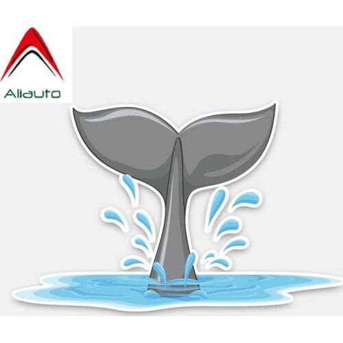 Aliauto Car Stickers Lovely Dolphins Tail Decor Accessories PVC Decal Cover Scratches for Smart Fortwo 451 Bmw X6 ,18cm*11cm