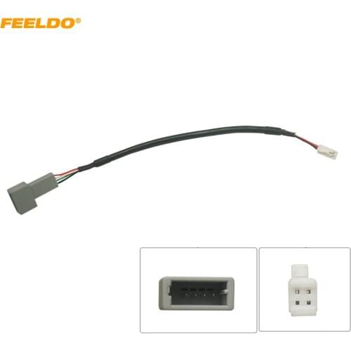 FEELDO Car Audio Input Media Data Wire Original Plug 4P Car AUX Adapter For KIA KX5 Sorento Hyundai Sonata AUX Cable Adapter