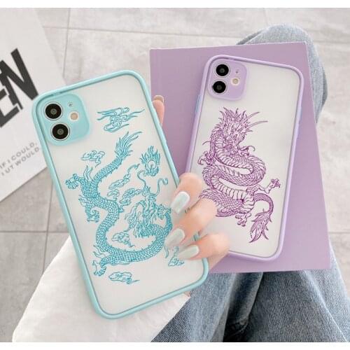 Dragon Phone Case For iPhone 11 12 pro max X XR XS Mini 6S Plus 7 8 Plus SE 2020 Fashion Animal Hard PC Back Cover Funda Shell
