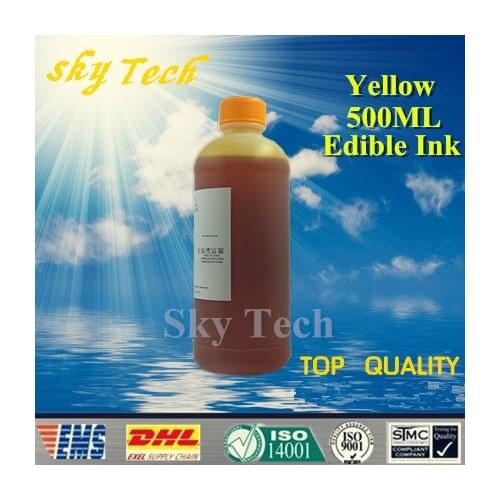 500ML Yellow Edible ink suit for Epson & Canon etc printer , Y Food Ink cake ink