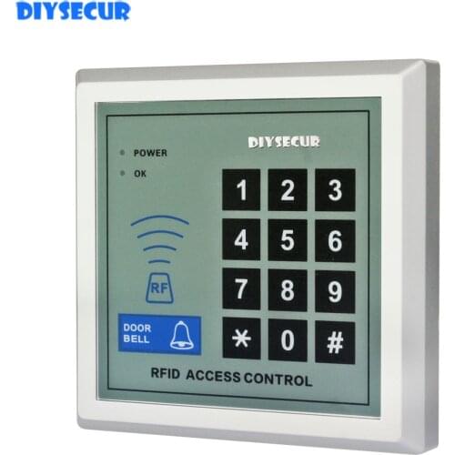 DIYSECUR RFID Proximity ID Card Reader Keypad Entry Lock Door Access Control System Kit with 10 Keyfobs + Free Shipping K2000