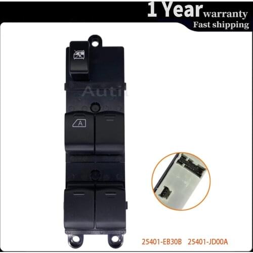 25401-EB30B Car accessories Electric Power Master Window Lifter Switch Regulator Button for Nissan Navara D40 Pathfinder Qashqai