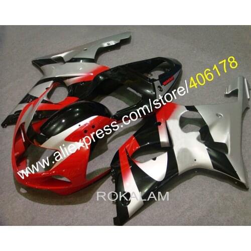 GSX R 1000 00-02 Fairing For Suzuki GSX-R1000 2000-2002 Red Black Silver Bodywork Fairings (Injection Molding)