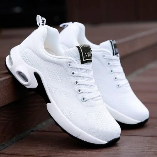 Fashion Women Shoes Air Cushion Sneakers Breathable Thick Sole Ladies Platform Trainers Female Height Increasing Shoes Plus Size