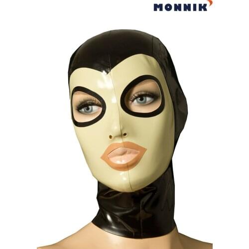 MONNIK latexLatex mask Women Sexy Latex Hood Rubber Unisex Mask Gummi 0.4mm for Catsuit Unisex Party