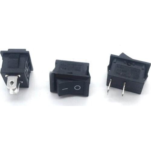 New 50pcs 7KA-0013 15*21mm 2pins rocker switch copper/iron pins switch on-off switch for car and audiovisual equipment (iron)