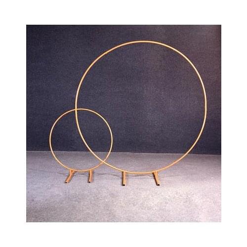 Wedding New Iron Art Circle Arch Background Single-pole Flower Door Outdoor Lawn Wedding Shelf Decorating Stage Decoration