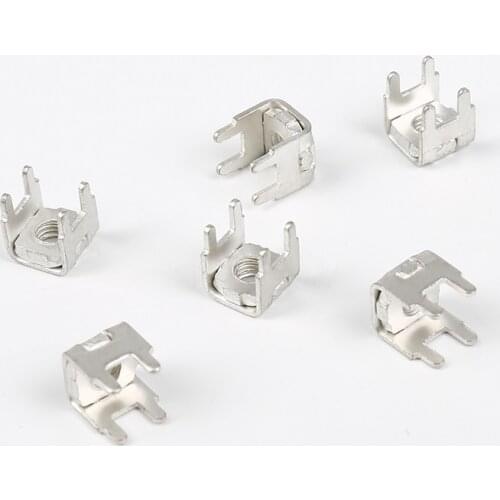 PCB-11D 4Pin Circuit Board Terminal Hardware Stamping Tapping Tooth Fixing Seat Screw Type M4 Combination Terminal