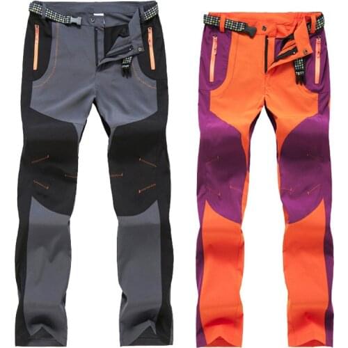 Windtaste Men Women Hiking Thin Pants Outdoor Softshell Trousers Spring Autumn Windproof For Camping Skiing Climbing