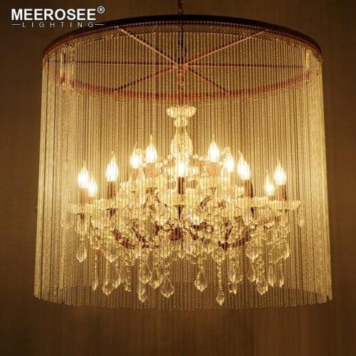 Vintage Crystal Chandelier Light Rust Luminaires Hanging Lighting for Restaurant Hotel American Drop Lamparas
