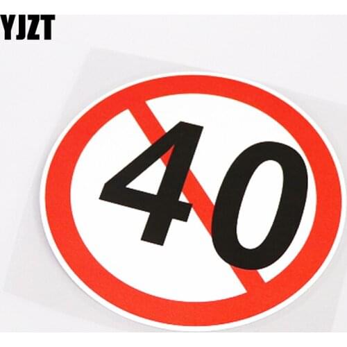 YJZT 13.5CM*13.5CM Creative Limited Speed 40 PVC Car Sticker Decal Waterproof Decoration 13-0697