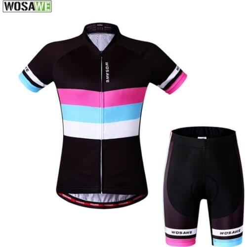 WOSAWE Women motorcycle sets Roupa Ciclismo Cycling Jerseys/ Bicycle Cycling Clothing/Quick-Dry Bike Sports Wear Sports Suit
