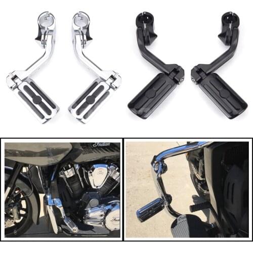 1 1/4" Engine Guard Bar Highway Foot Pegs Footpeg Footrest Fit For Indian Harley Touring Softail Dyna Sportster For Yamaha Honda
