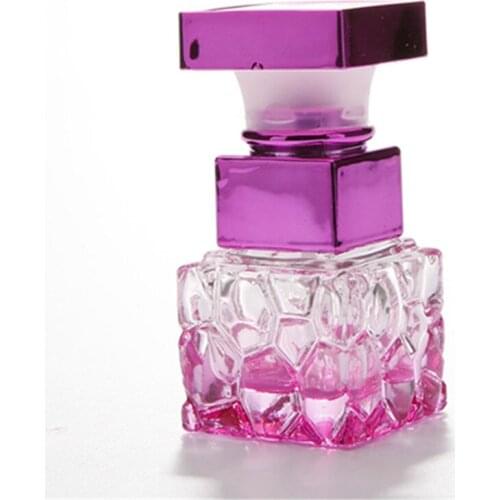 10 Pcs Retail 10ml Portable Square Refill Perfume Spray Bottle Reusable Bottle Colorful Glass Perfume Bottle 10ml