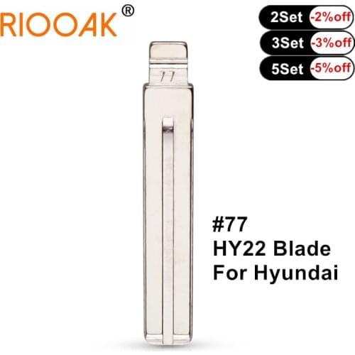 20pcs/lot Metal Blank Uncut Flip KD VVDI Remote Key Blade #77 HY22 for Hyundai IX35 Kia SORANTO K5 Toyota REIZ