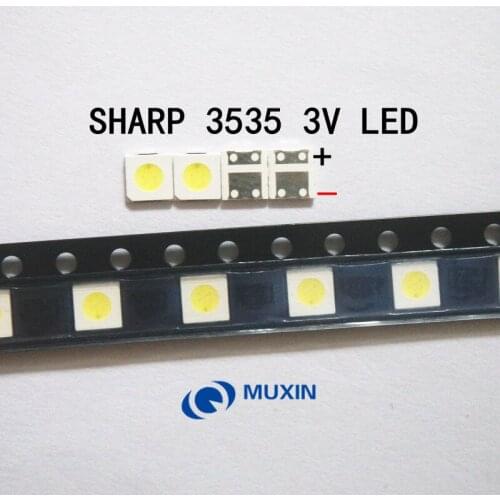 2000PCS/LOT For SHARP LED TV Application LCD Backlight for TV LED Backlight 1W 3V 3535 3537 Cool white GM5F22ZH10A