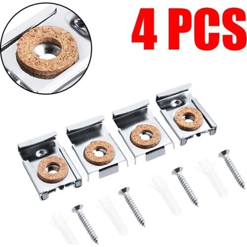 4pcs/set 32xmm Adjustable Mirror Clip Bracket Spring Loaded Mirror Hanging Clip Wall Bracket Set for Frame Mirrors