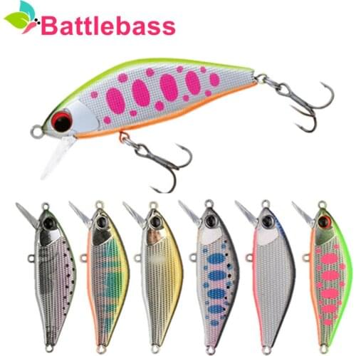 BATTLEBASS 2021 NEW Japan Design High Quality Hard Fishing Lure Pesca Issen 4g Sinking Stream Bait For Trout Pike Perch Bass