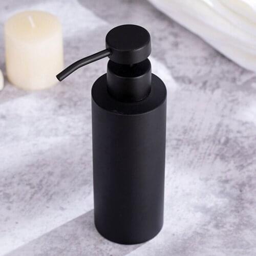 Hand Soap Dispenser-Stainless Steel Dish Bath Countertop Lotion Dispensers,Black Liquid Wash Brushed Metal Soap Bottle