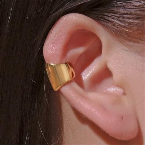 European And American Fashion Clip Earrings Simple Metal Smooth Punk Earrings for Men And Women Earrings Without Holes Jewelry