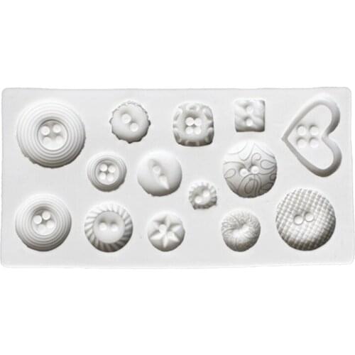 Exquisite Button Shape DIY Handmade Soap Making Supplies Silicone Fondant Molds Cake Decorating Family Candle Molds Home