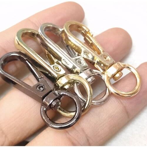 1PCs Metal Strap Buckles Lobster Clasp Collar Carabiner Snap Hook DIY KeyChain Bags Backpacks Straps Part Accessories Gold Black