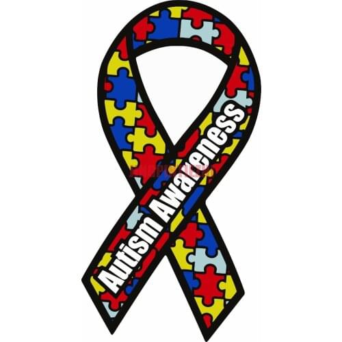 Car Stickers Autism Awareness Ribbon Bumper Sticker Vinyl Decal Racing Helmet Motorcycle Vinyl Stickers
