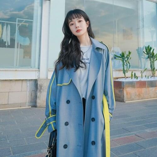 Spring and autumn new fashion trend womens all-match windbreaker jacket