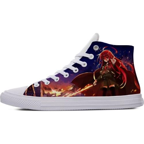 Japanese Shana of the Blazing Eyes Anime Manga Casual Cloth Shoes High Top Breathable Lightweight 3D Print Men Women Sneakers