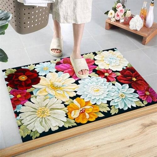 Anti Slip Carpet Home Living Room New Mat Pad Sofa Bedroom Rectangular Mat Bathroom Kitchen Modern Printed Patterns Floor Carpet