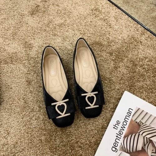 Size Women Shoes Fashion Rhinestone Flat Shoe Lightweight Breathable Ladies Lazy Loafers Casual Canvas Female Footwear W33-23