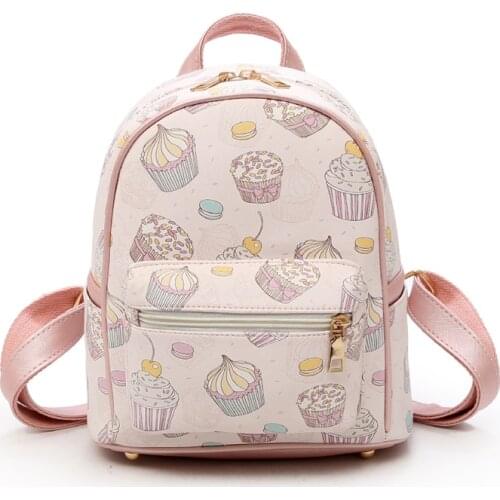 3PCS / LOT Printing Cartoon Backpack for Girls Women Kids Fashion Cute Mini Backpack Small Capacity Cartoon School Bag
