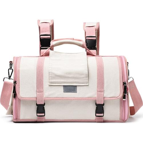 Pet Dog Cat Breathable Carrier Backpack & Slanting 2 Functions 2 Color,Cotton Carrier Bag For Dog And Cat,Simple & Sweet Style