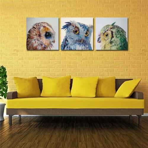 Cute Owl Wall Paintings Modern Bird Printed Canvas Pictures For Living Room Sofa Background Home Decoracion Vintage Cool Gift