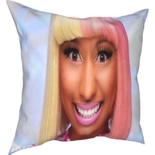 Nicki Minaj Cushions Cover Pillow Case 50X50Cm Silk Pillowcase 70X90 Sofa Covers Pillow For Two Pillow Cover Pillowcase