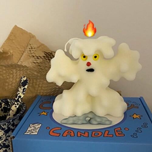 3D Cute Monster Head Candle Mold Silicone Mold Aromatherapy Candle Chocolate Gypsum Soap Candy Cake Mold Halloween