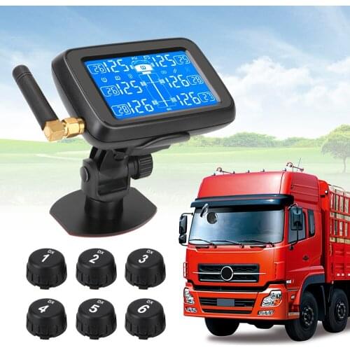 YOSOLO Universal Auto Accessories Replaceable Battery with 6 External Sensors Car Wireless Tire Pressure Monitoring System