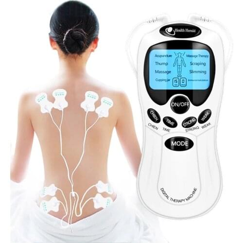 8 Mode EMS Electric Herald Tens Machine Acupuncture Body Massage Digital Therapy Massager Muscle Stimulator Electrostimulator